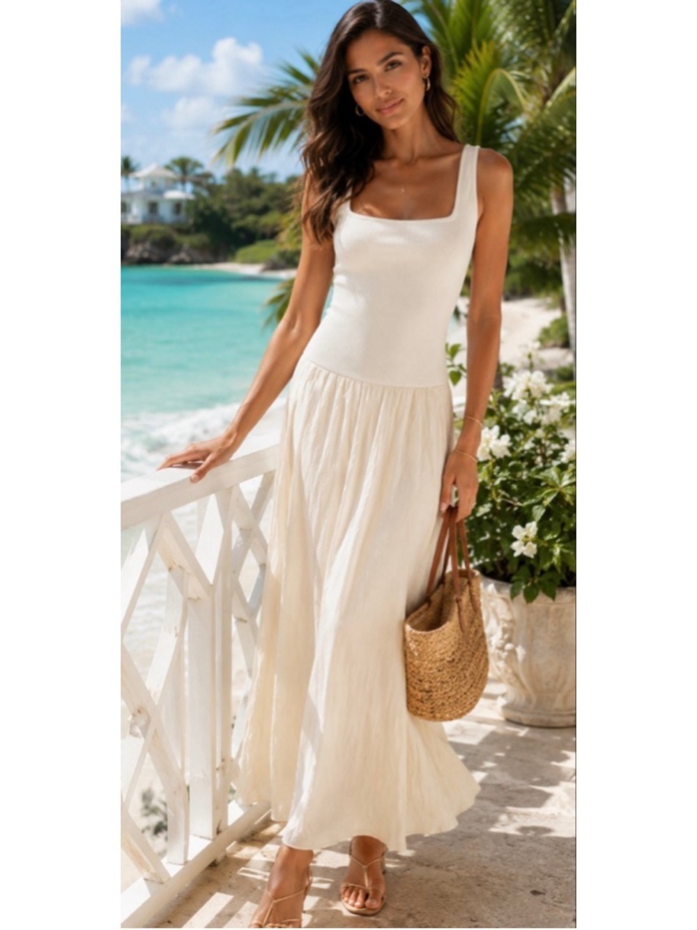 NWT Johanna Ortiz Ecru Mariner Maxi Dress Size 4